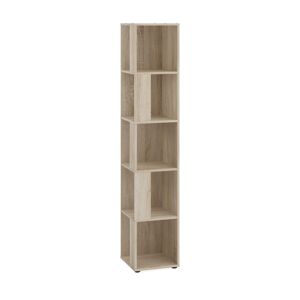 Terre de Nuit Etagère 5 cases en bois imitation chêne - ET13044-2