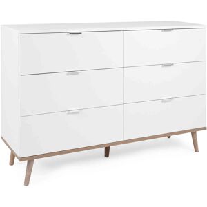 Terre de Nuit Commode 6 tiroirs blanc - CO7781-2