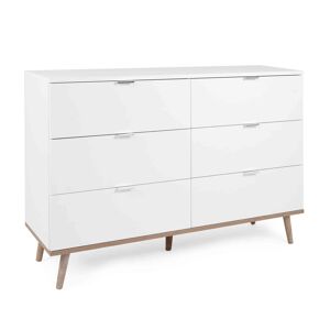 Terre de Nuit Commode 6 tiroirs blanc - CO7781-2