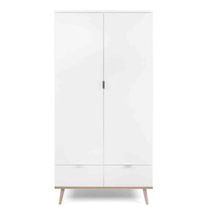 Terre de Nuit Armoire 2 portes 2 tiroirs blanc - AR7781