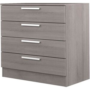 Terre de Nuit Commode 4 tiroirs en bois gris - CO9004