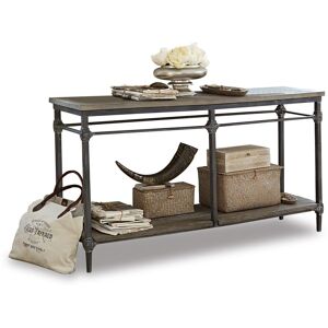 LOBERON Console Caspian, marron/gris (38 x 142 x 76cm) - Publicité