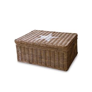 LOBERON Boîte Carcans, marron/blanc (26 x 35 x 16cm) - Publicité