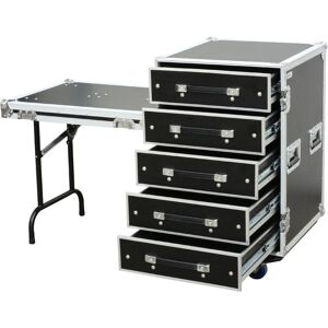 Power Dynamics PD-FA6 Mallette d'ingenieur 3U a 5 tiroirs + table - Racks