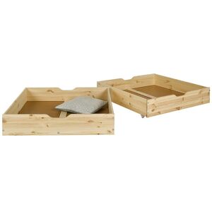 Ma Chambre d'Enfant Lot de 2 tiroirs de rangement pour lit superposé ado Wood  Bois naturel 80x190 cm