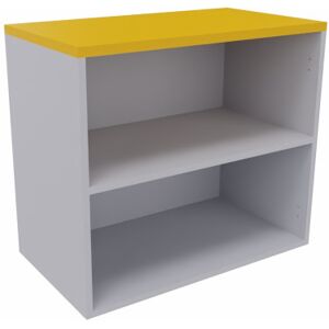 Actiburo Etagère de bureau H 73 cm Métis Blanc perle, aluminium ou anthracite  80x73x47 cm - Publicité