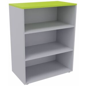 Actiburo Etagère de bureau H 102 cm Métis Blanc perle, aluminium ou anthracite - Publicité