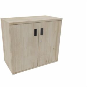 Maro Armoire de bureau portes battantes H 74 cm Proline Epicéa gris - Publicité