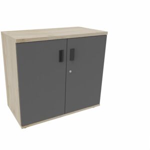 Maro Armoire de bureau portes battantes H 74 cm Proline Graphite - Publicité