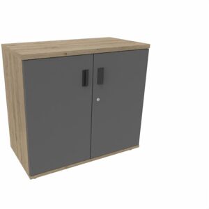 Maro Armoire de bureau portes battantes H 74 cm Proline Graphite - Publicité