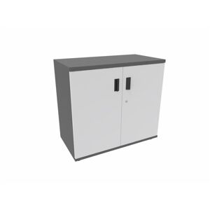 Maro Armoire de bureau portes battantes H 74 cm Proline Blanc - Publicité