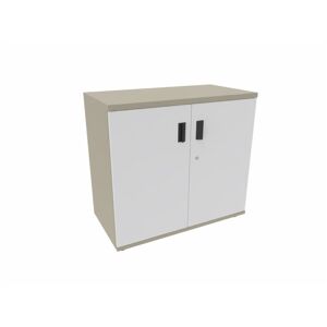 Maro Armoire de bureau portes battantes H 74 cm Proline Blanc - Publicité