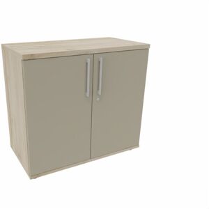 Maro Armoire de bureau portes battantes H 74 cm Proline Beige - Publicité