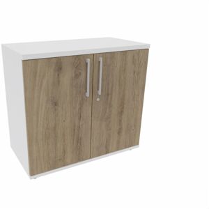 Maro Armoire de bureau portes battantes H 74 cm Proline Chêne naturel - Publicité