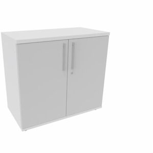 Maro Armoire de bureau portes battantes H 74 cm Proline Gris clair - Publicité