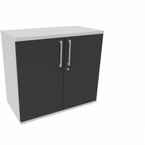 Maro Armoire de bureau portes battantes H 74 cm Proline Noir - Publicité