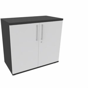 Maro Armoire de bureau portes battantes H 74 cm Proline Blanc - Publicité