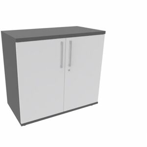 Maro Armoire de bureau portes battantes H 74 cm Proline Blanc - Publicité