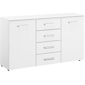 Deladeco Commode contemporaine blanche 140 cm Doroty Blanc - Publicité