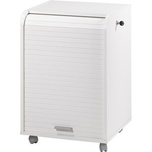 Deladeco Caisson de bureau à rideau mobile H 65 cm Argo Blanc, noir, chêne, blanc/imprimé, noir/imprimé ou chêne/imprimé - Publicité