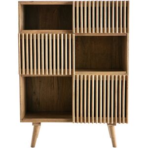 Miliboo Buffet haut en bois manguier massif 3 portes coulissantes L85 cm ALBA - Publicité