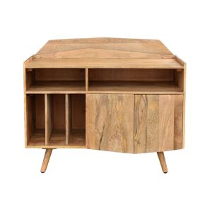 Miliboo Buffet meuble de rangement vinyles en bois manguier massif L105 cm MATAHARI - Publicité