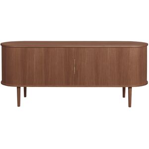 Miliboo Buffet vintage en bois foncé noyer 2 portes coulissantes L160 cm EPIC - Publicité