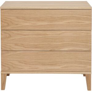 Miliboo Commode scandinave en bois clair chêne 3 tiroirs L80 cm FREDDY - Publicité