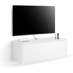 Mobili Fiver Meuble TV Mural Iacopo Avec Tiroir Frene Blanc