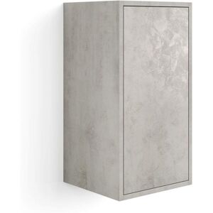 Mobili Fiver Armoire Suspendue Iacopo 70 Avec Porte Battante, Gris Beton