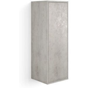 Mobili Fiver Armoire Suspendue Iacopo 104 Avec Porte Battante, Gris Béton