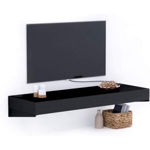 Mobili Fiver Support TV Mural Evolution 120x40 Frene Noir avec Chargeur Sans Fil