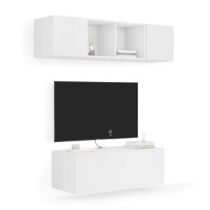 Mobili Fiver Ensemble Mural Easy 2, Frêne Blanc, 142x44x160 cm