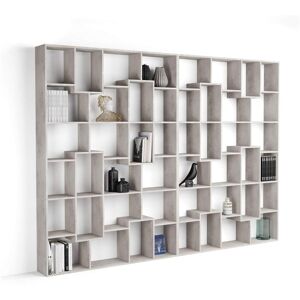 Mobili Fiver Bibliotheque XL Iacopo (236,4 x 321,6 cm), gris Beton