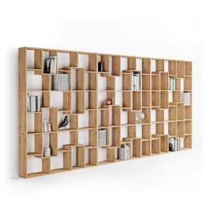 Mobili Fiver Bibliothèque XXL Iacopo (236,4 x 482,4 cm), Bois Rustique
