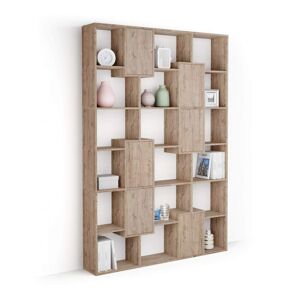 Mobili Fiver Bibliothèque M Iacopo avec portes (160,8 x 236,4 cm), Chêne Naturel