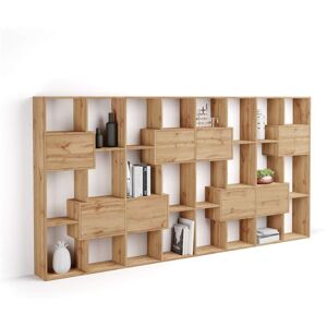 Mobili Fiver Bibliothèque L Iacopo avec portes (160,8 x 314,6 cm), Bois Rustique