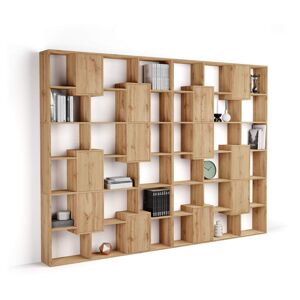 Mobili Fiver Bibliothèque XL Iacopo avec portes (236,4 x 321,6 cm), Bois Rustique