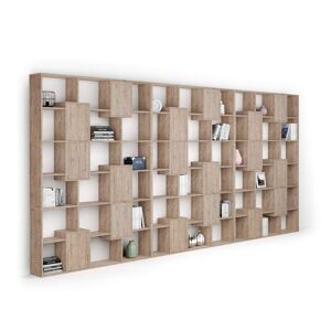 Mobili Fiver Bibliothèque XXL Iacopo avec portes (482,4 x 236,4 cm), Chêne Naturel