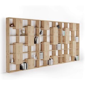 Mobili Fiver Bibliothèque XXL Iacopo avec portes (482,4 x 236,4 cm), Bois Rustique