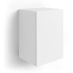 Mobili Fiver Unite murale cubique avec porte Iacopo Frene blanc