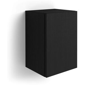 Mobili Fiver Unite murale cubique avec porte, Iacopo, Frene Noir