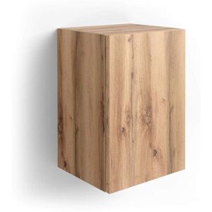 Mobili Fiver Unite murale cubique avec porte, Iacopo, Bois Rustique