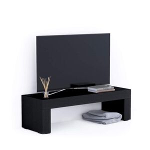 Mobili Fiver Meuble TV Evolution 120x40, Frêne Noir avec Chargeur Sans Fil