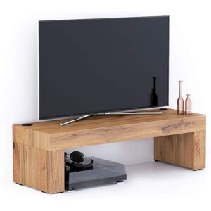 Mobili Fiver Meuble TV Evolution 120x40, Bois Rustique avec Chargeur Sans Fil