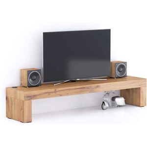 Mobili Fiver Meuble TV Evolution 180x40, Bois Rustique avec Chargeur Sans Fil