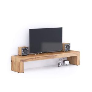 Mobili Fiver Meuble TV Evolution 180x40, Bois Rustique avec Chargeur Sans Fil