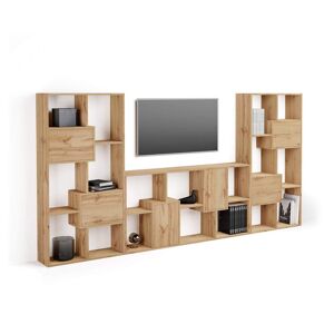 Mobili Fiver Meuble TV Iacopo, Bois Rustique avec portes