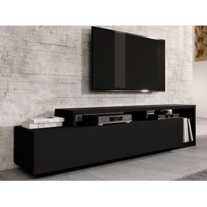 Mobistoxx Meuble tv-hifi BOTSWANA 2 tiroirs mat noir