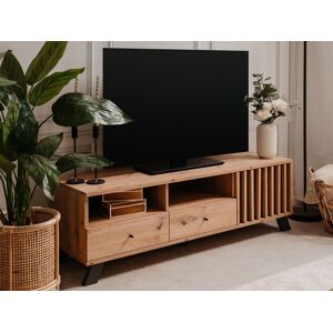 Mobistoxx Meuble tv-hifi MEDINA 1 porte 2 tiroirs chêne artisan/anthracite